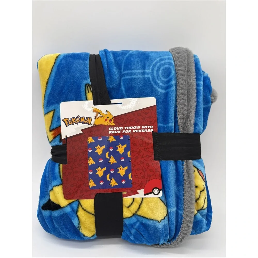 Northwest Pokémon Ready to Bolt Plush Faux Fur Kids Throw Blanket 50